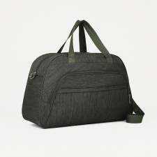 Road bag with lightning, outer pocket, long belt, khaki color