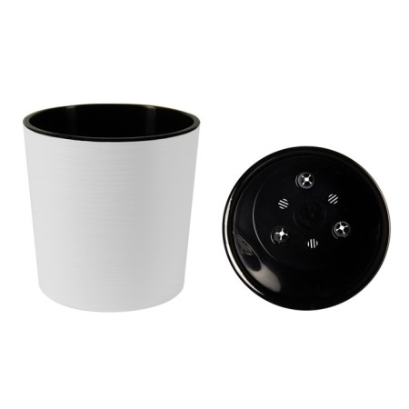 Plastic pot Live-In-Green with the Vega tab, D = 20 cm, 5.2 l, white color-1