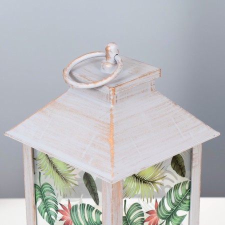 Spinker "Leaves" LED from batteries 3HAAA gray with a golden patina 14x14x29.5 cm Risalux-4