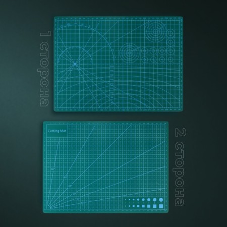 Mat for cutting, three -layer, 30 × 21 cm, A4, green color-4