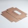 Box of a team without printing a lid is a brown with a window 18 x 15 x 5 cm
