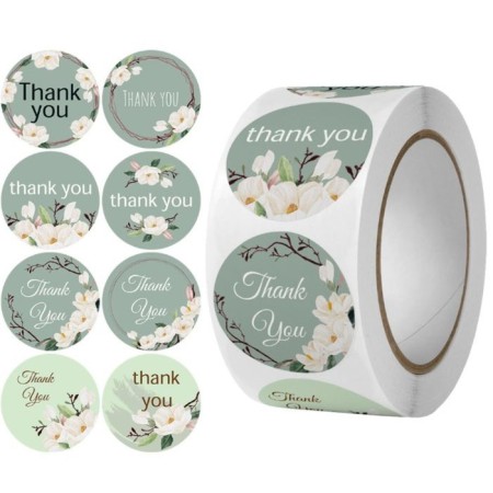 Stick Paper "Magnolia. Gratitude" d = 2.5 cm 500 pcs in a roll 3x6.5x6.5 cm