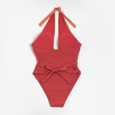 Swimsuit female adhesive minku orange color, size 44-8