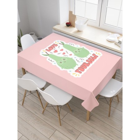 The tablecloth "Funny pears", rectangular, oxford, size 145x180 cm