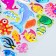 Stick plastic holography with a metal tint "Underwater World" 9.5x27 cm