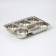 Stainless steel tray, 5 sections, 28 × 22 × 4 cm