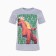 Women's T-shirt, color light gray melange, a ha ha, size 50