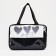 Cosmetic bag with lightning, black color
