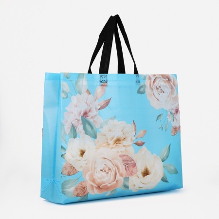 Household bag without fastening, blue color