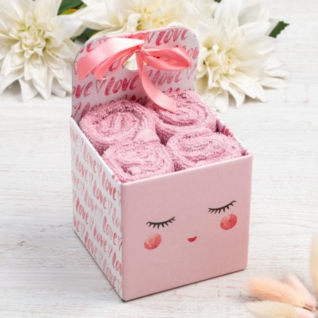 Set of terry napkins "Love" 30x30 cm-4pcs, cotton, 340 g/m2