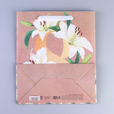 Package Gift Craft Vertical, Packaging, “From March 8”, Ml 27 x 23 x 11.5 cm-4