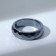 Ring "Night" for hematite, faceted, black color, size 17
