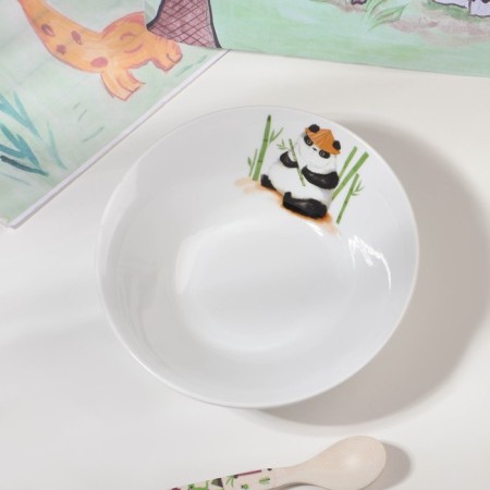 Panda salad bowl, 600 ml, white, porcelain-3