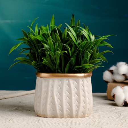 Pot "Elegy" gray 12x9cm, 0.6 l, d-9.5,