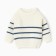 Jumper knitted baby i Blueberry, r.74-80, milk