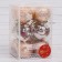 Set of balls plastic D-6 cm, 12 pcs "winter" gold