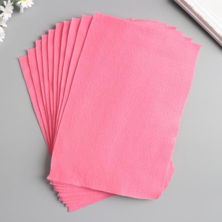 Soft felt "pink" 1 mm (set of 10 sheets) A4 format format-2