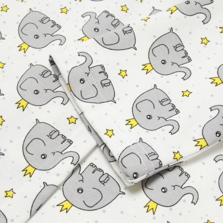 Babate Children's Council, white color/elephants, height 104 cm-2