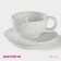 Tea pair of Dolyana "Pineapple", 2 items: a mug 250 ml, a saucer d = 15.5 cm, white color