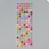 Plastic sticker "Rhinestones color, square" MIX D-1,2 cm 11x32 cm