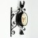 Wall clock doubles, on the suspension "weather vine", smooth move, D-19 cm, 48 x 32 cm, 2 aa
