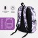 School backpack from textiles on lightning, 3 pockets, lilac color