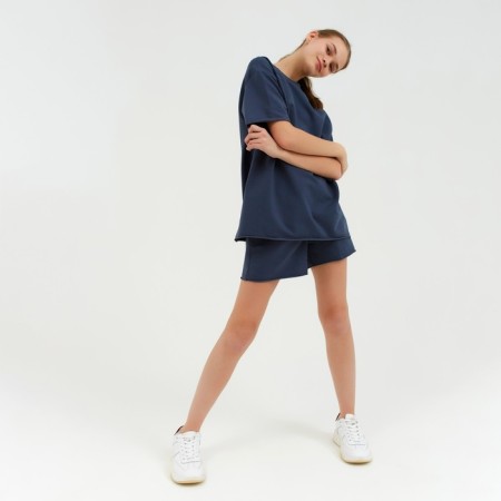 Women's costume (T -shirt, shorts) minku: casual collection color graphite, size 44-6
