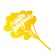 Topper "Happy Birthday. Health", gold and white, give beautifully