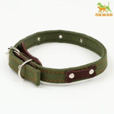 The collar of a tarpaulin two-layer dimensionless, with a tongue and a leather bone, 2x55 cm, Osh 31-54 cm
