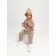 Knitted Knitted Pure Love Tot, demi -season, height 80 cm, beige color