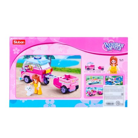 Constructor Pink Dream "Machine with a trailer", 116 parts-5
