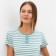 Women's set (T -shirt/shorts), olive strip color, size 50