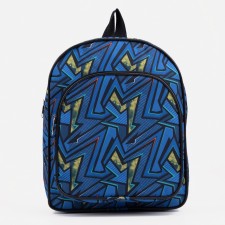 Baby backpack on lightning, external pocket, blue color