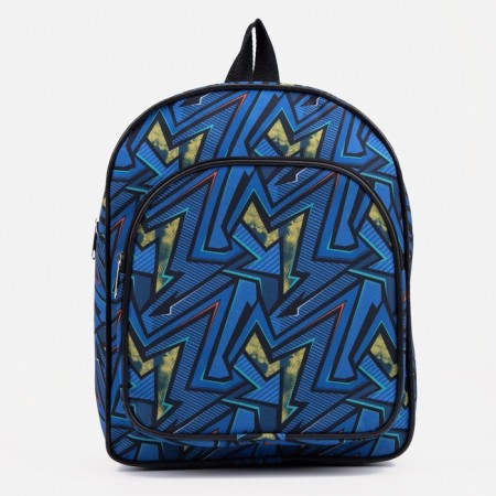 Baby backpack on lightning, external pocket, blue color