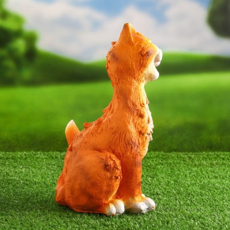 Garden figure "Funny red cat" 11x14x25cm-2