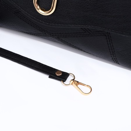 Bag-clate on magnet, long belt, black color-6