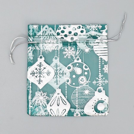 Bag Gift Organza "Toys on the Christmas tree", 10 x 12 cm +/- 1.5 cm, New Year-5