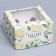 Capcake box, confectionery packaging with a window, 4 cells "White Roses", 16 x 16 x 10 cm