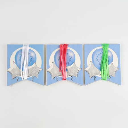 Paper garland on the tape "1 year, boy"-5