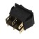 Button - switch, three -position, 250 watts, 15 a, 6 s, black with neutral