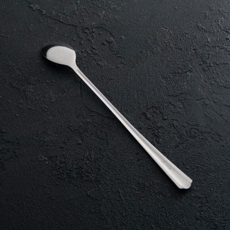 Spoon for cocktails "novelty", h = 20 cm, thickness 1.2 mm, simplified processing, silver color-1