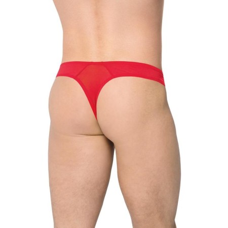 Men's panties Softline collection, with net inserts, red color, size XL-1