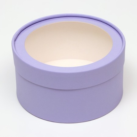 Box - tube 2 in 1, with a transparent lid "Lilac", 21 x 11 - 18 x 10-3