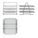 Paper tray horizontal 3-level Erichkrause Steel, assembly, metal mesh, silver