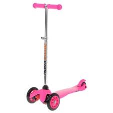Steel Steel Trolo OT-033, three wheels PU, D = 125 and 80 mm, pink color, up to 40 kg