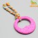 Chewing toy with a rope "Girya", pink