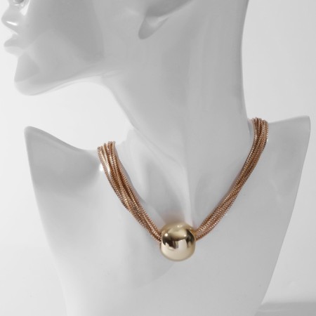The necklace "stereo" bead, 10 threads, color gold, 40 cm-2