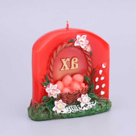 Easter curly candle "Festive", 9.5x9.5 cm, 160 gr, mix-5