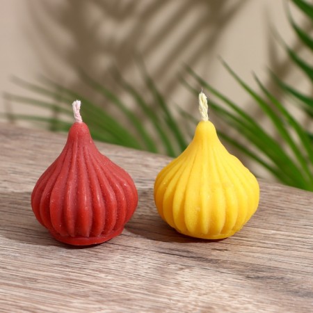 Candle "onion" 5x5x5 cm, soy wax mix-4