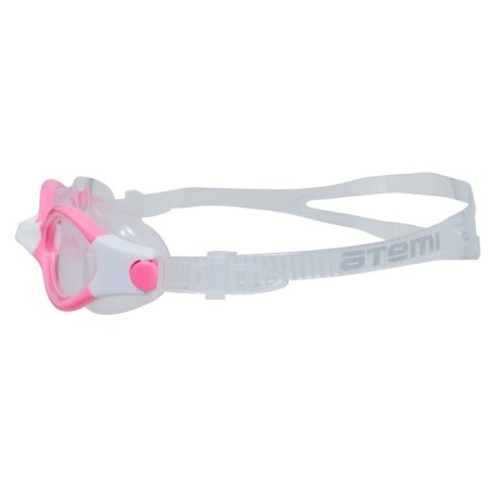 ATEMI B503 swimming glasses, silicone, pink/white color-1